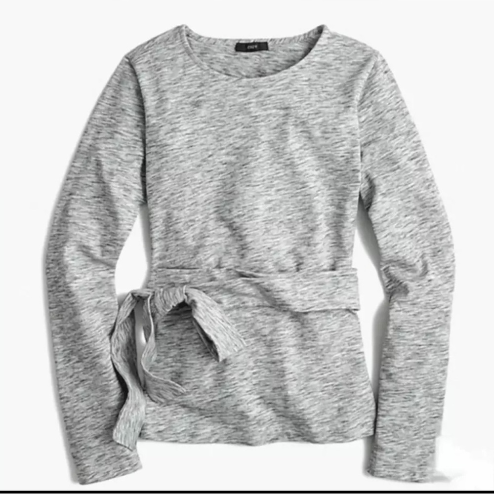 J. Crew Heather Gray Long Sleeve Blouse